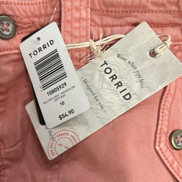 Torrid Cropped Military Pants - Mauve Wash size 16 - Picture 4 of 4